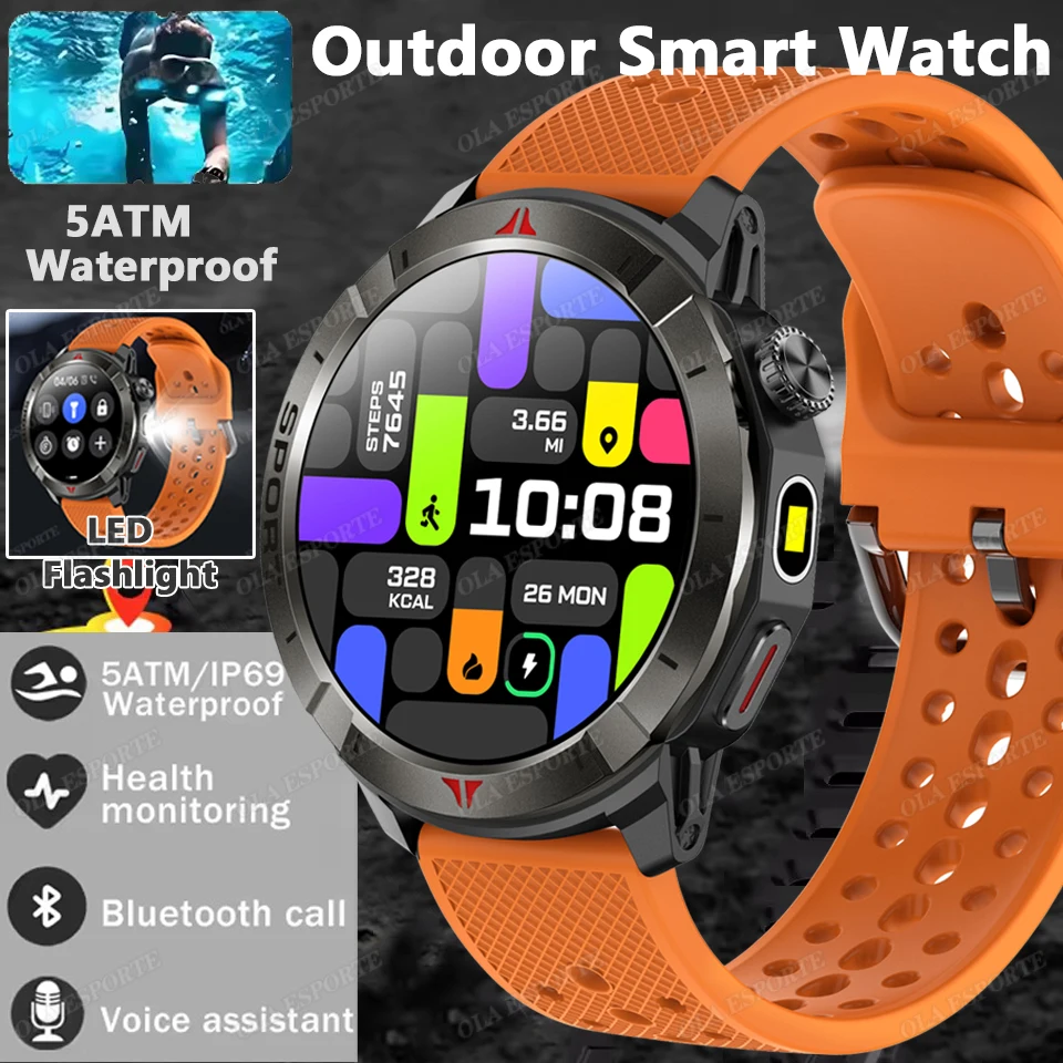 

2025 Новые Смарт-часы T-Rex 3 Ultra GPS 10 АТМ Водонепроницаемые Встроенные двухдиапазонные GNSS Компас Военные Спортивные Водонепроницаемые Мужские Смарт-часы