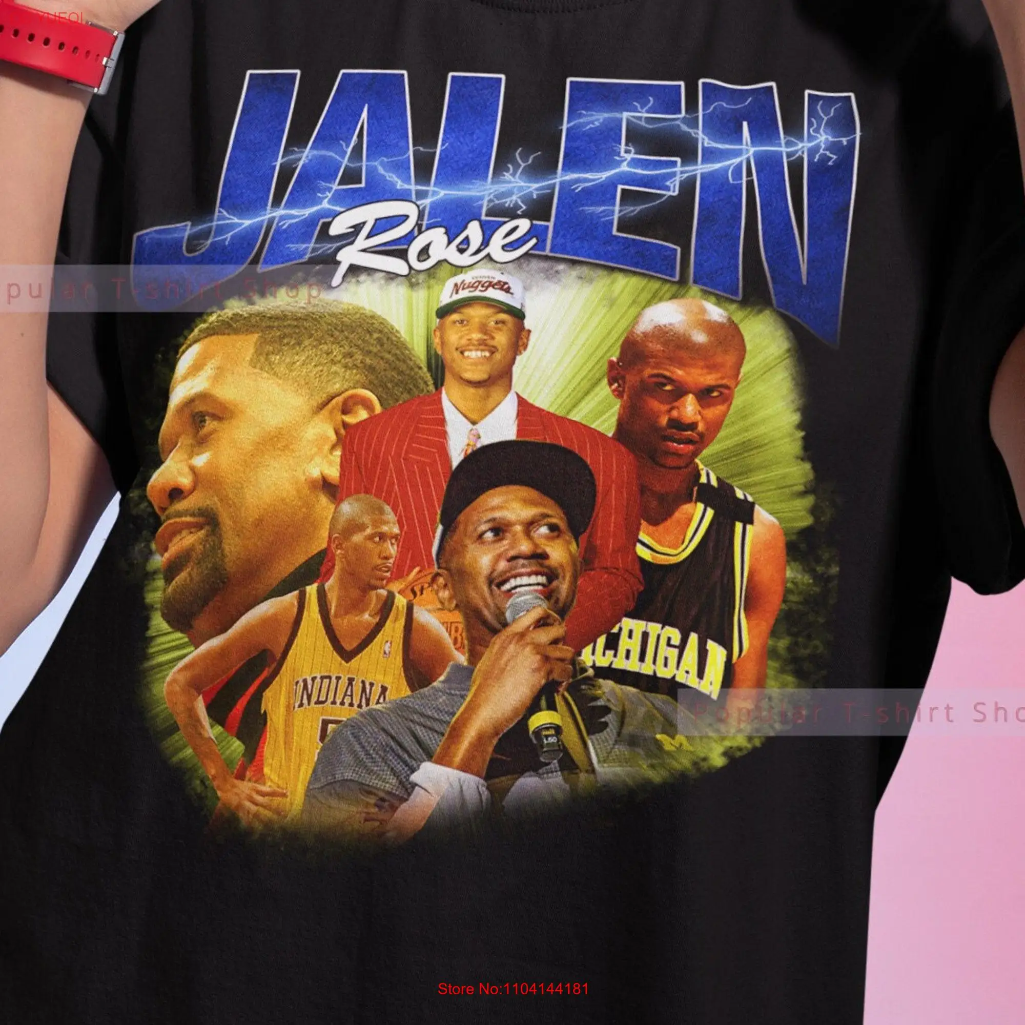 Jalen Rose Vintage T Shirt For Him and Her Best SweaT Express Shipping Available long or short sleeves