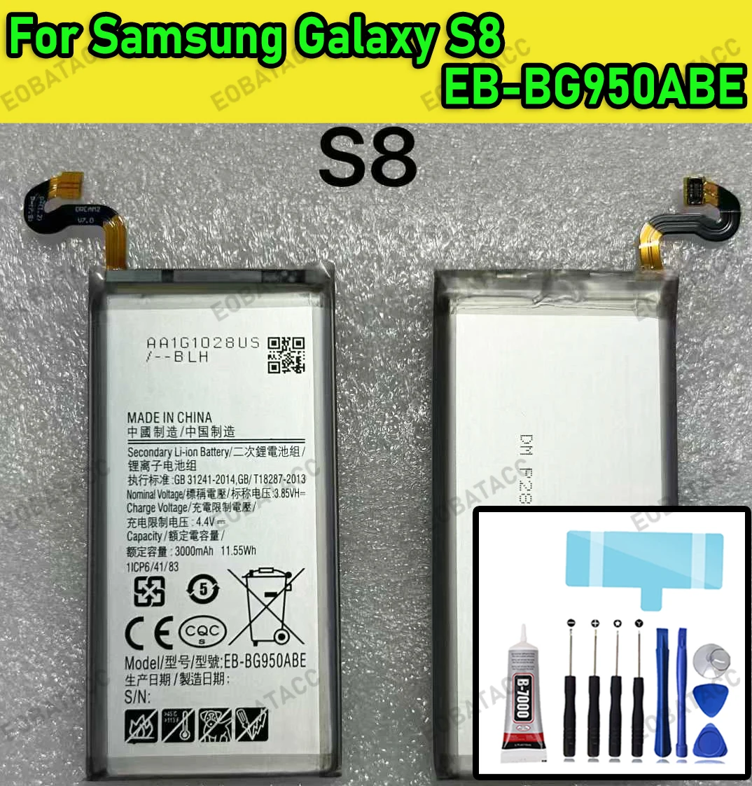 

100% New Zero Cycle EB-BG950ABE Battery For Samsung Galaxy S8/SM-G950FD/SM-G950W Replacement Batteria Batteries+Free tools