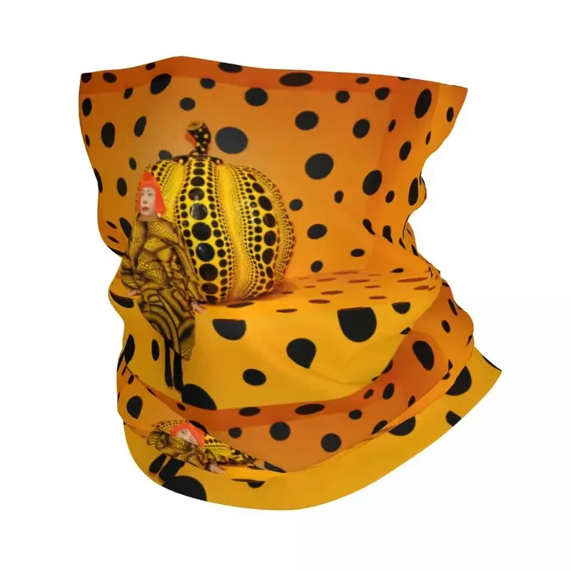 Yayoi Kusama Pumpkin bandana neck gaiter UV protection face scarf cover women men abstract art headband tube balaclava