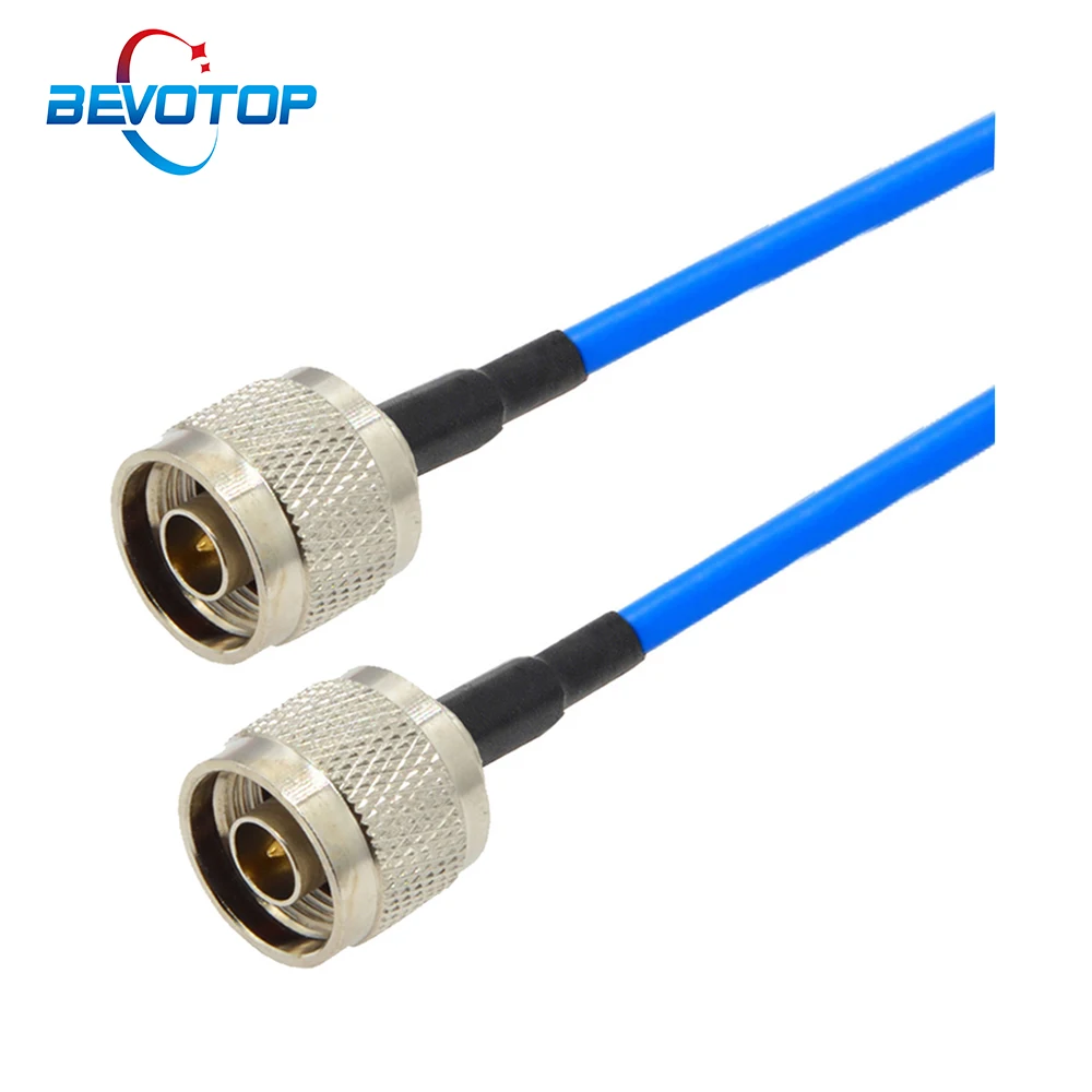 1Pcs Blue RG405 Coaxial Cable N Male to N Male plug Connector RF Jumper Pigtail N Type Extension Cable 15CM 50CM 1M 5M 10M