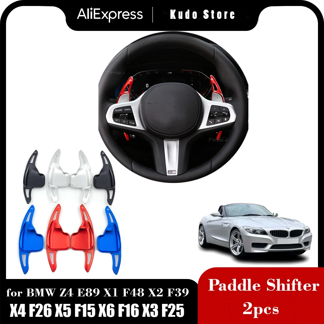 Aluminium Paddle Shifters for BMW Z4 E89 X1 F48 X2 F39 X4 F26 X5 F15 X6 F16 i8 i12 Wheel Extension Steering Sticker Accessories