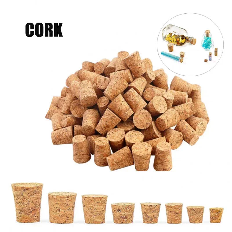 

5/10 Pcs Cork Stopper Wooden Lid Multiple Sizes Titer/Wine Bottle/Kettle/Pudding Container