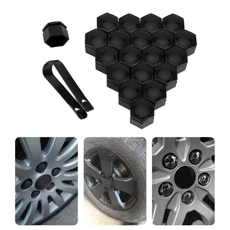 

17/19/21mm 20 Pcs Car Wheel Nut Caps Protection Covers Caps Anti-Rust Auto Hub Screw Cover Car Tyre Nut Bolt Exterior Decoration