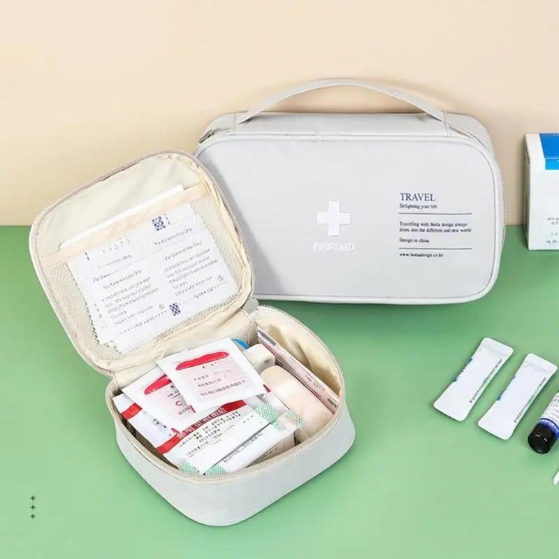 حقيبة الإسعافات الأولية مجموعة أدوات طبية للطوارئ مقاومة للماء للتخييم في الأماكن المغلقة والسفر مع مقصورات متعددة F19E #1