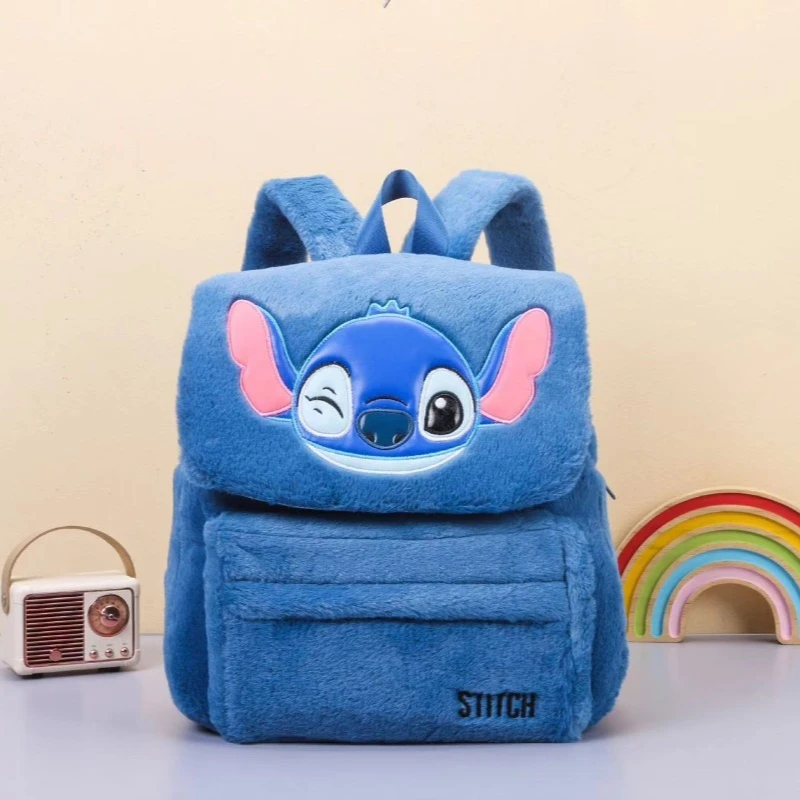 Anime Lilo & Stitch Plush Backpack Cartoon Angel Highly Attractive Shoulders Bag Portable Large Capacity Student Schoolbag Gifts