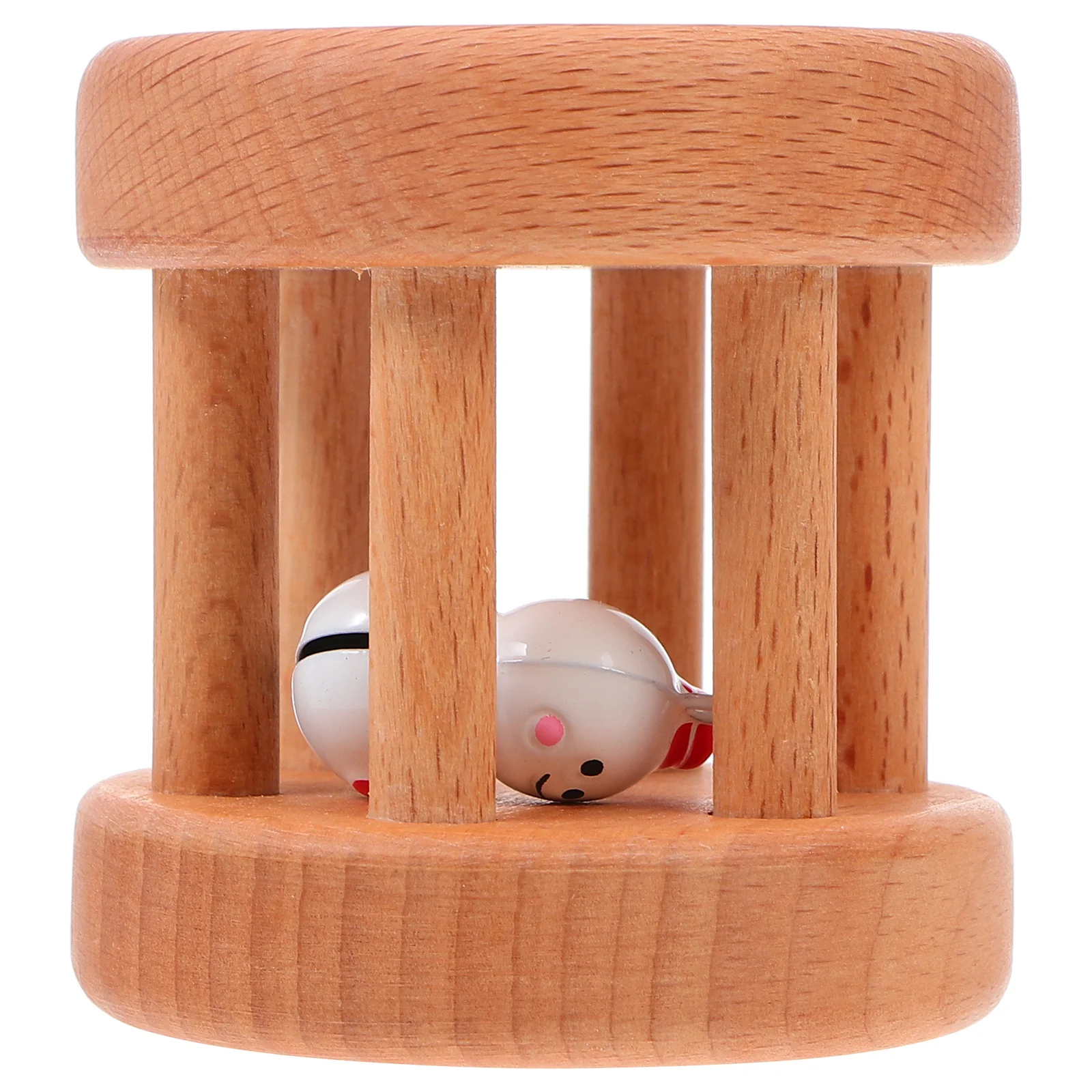 

1Pcs Wooden Rattle Rolling Snowman Early Education Infant Gift Smooth Surface Handeye Coordination Fine Motor Learning