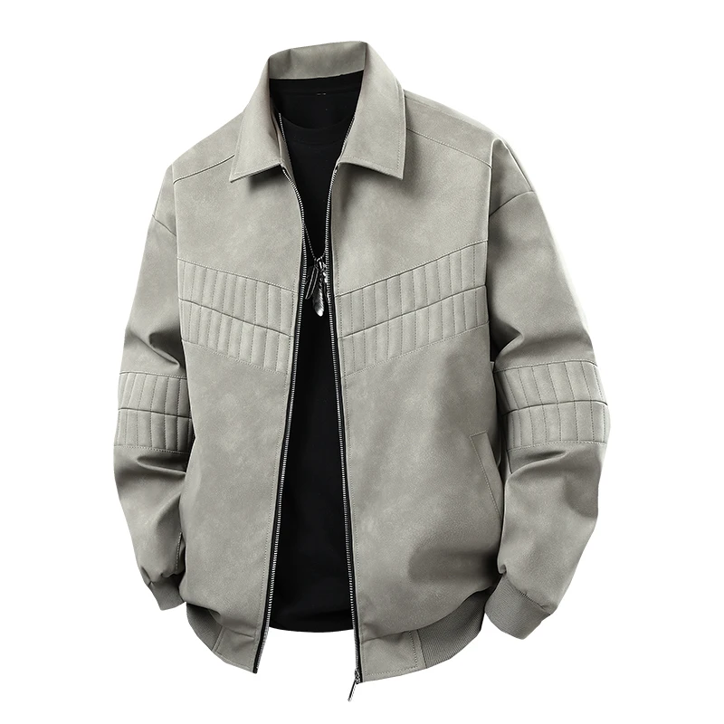 

New Outdoor Highquality Sports Leisure Fashionable Jacket Comfortable Breathable Autumn Winter Handsome Imitation Leather Jacket