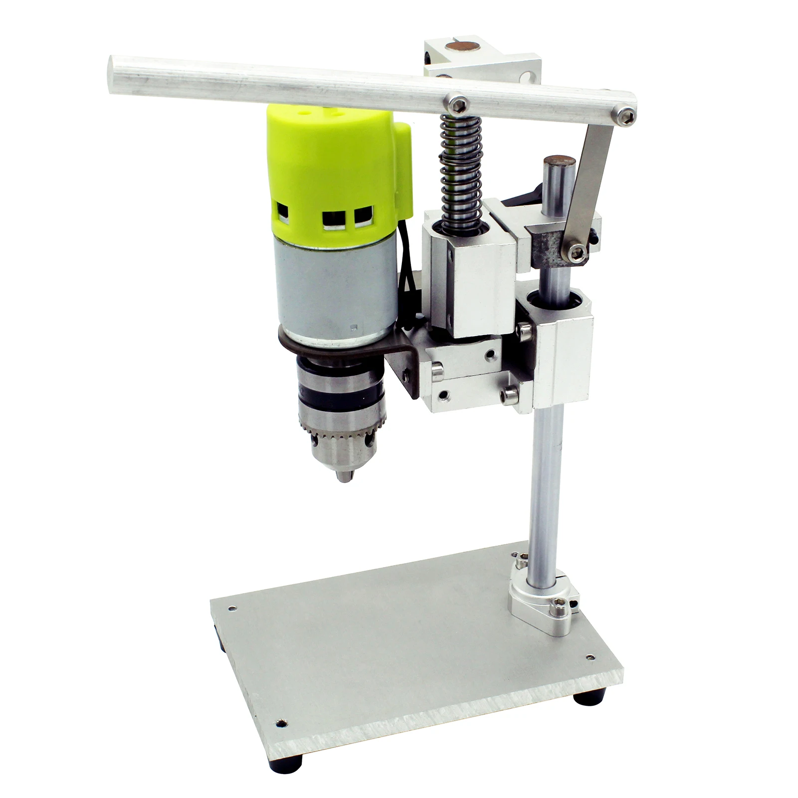 7-скоростной мини-сверлильный станок, настольный электрический настольный сверлильный станок, патрон 1,5-10 мм, 100 Вт, маленькая настольная дрель, сделай сам, чистый алюминий, маленький