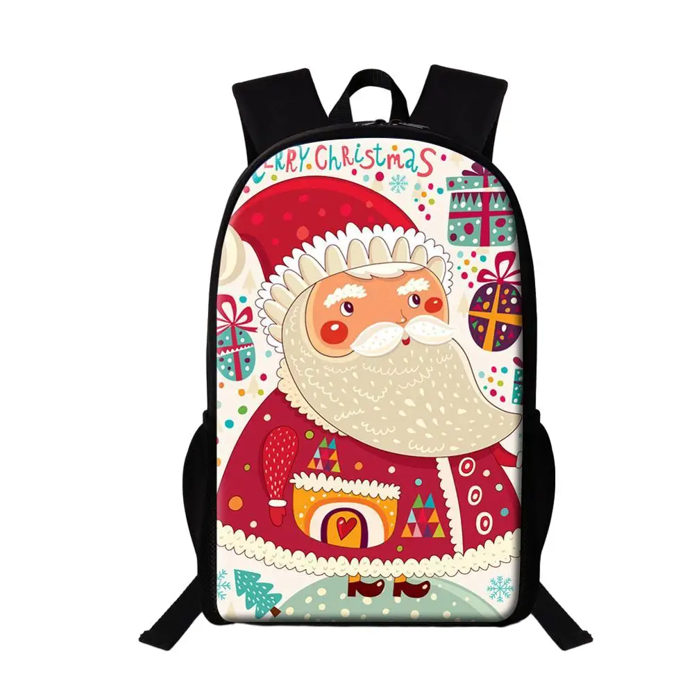 

Merry Christmas Gift Backpack For Students Santa Claus Printing School Bags Women Men Fashion Knapsack Multifunctional Backpack