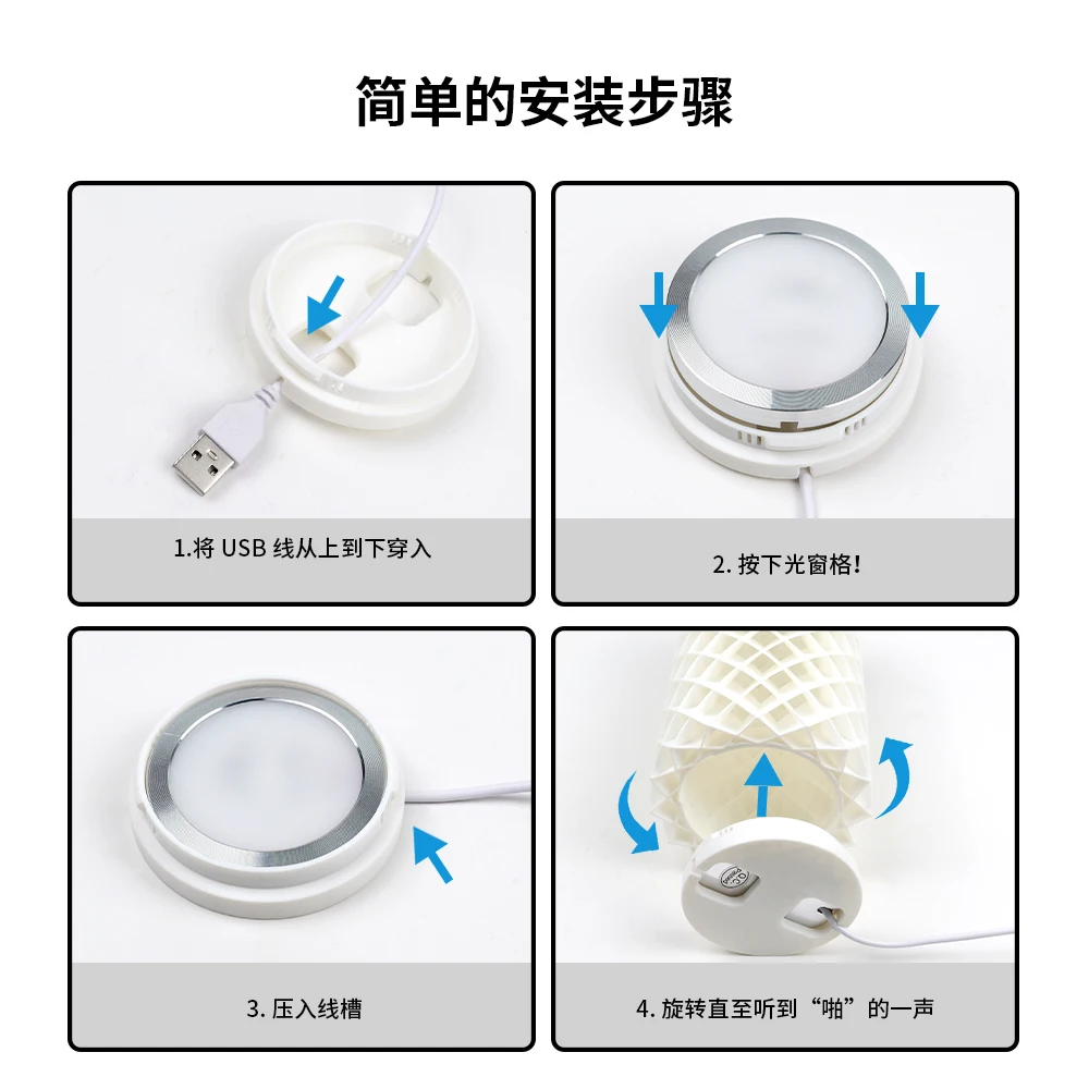 Bambu Lab LEDライトキット用USB超薄型5V表面実装LED、DIYモデル、温白色/マルチカラー制御可能