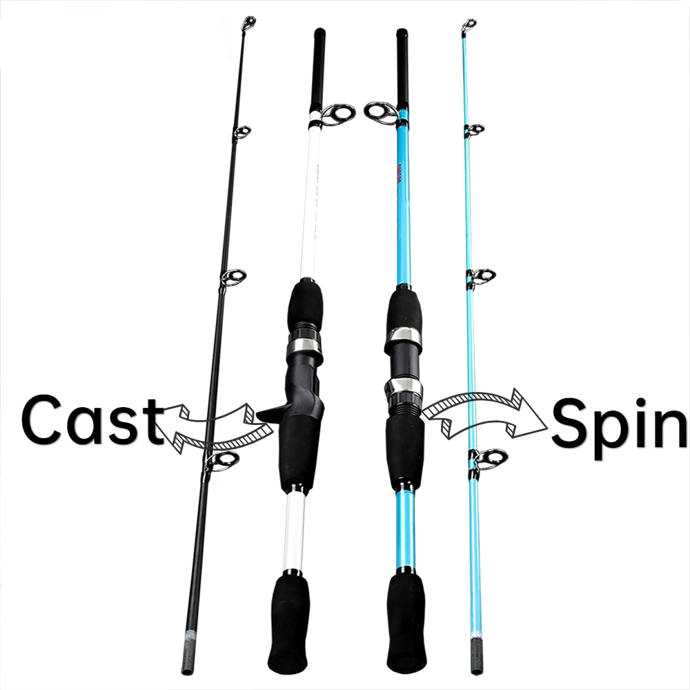 High Quality Super Light Spinning/Casting 2 Sections Fishing Rod 1.5/1.8m M Power Fast Action Feeder Pole Lure Weight 3-21g