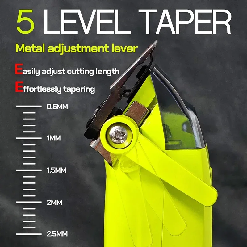 DKBAG DK-079 Professional Wireless Hair Clipper  Brushless Motor Five-Speed Adjustment  Fast Charging  Full Aluminum Body