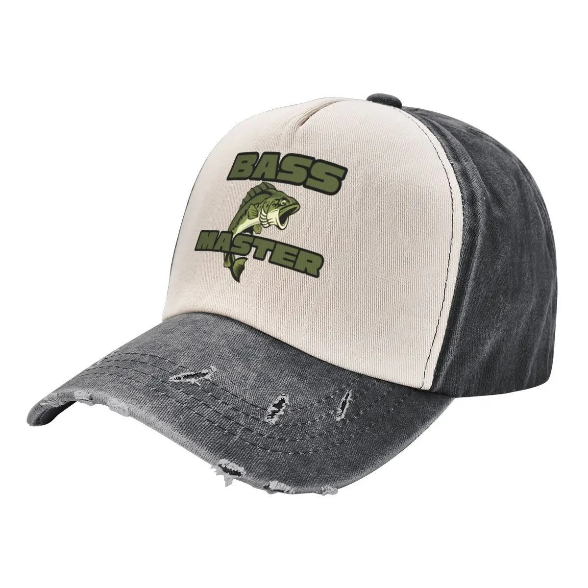 

bass master funny fishing design Baseball Cap derby hat men's big size hat Luxury man cap birthday Men Golf Wear Women's