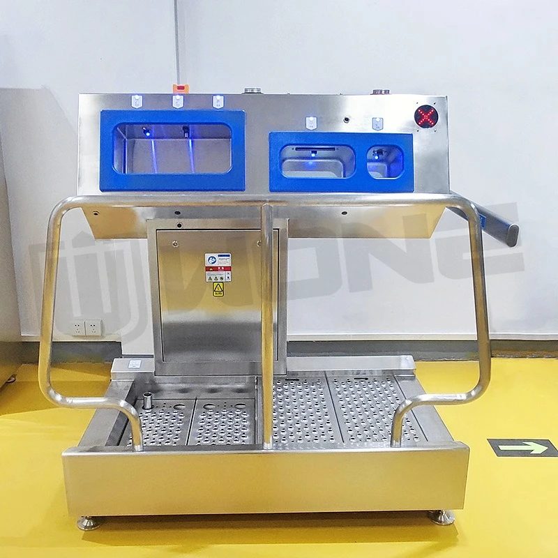 Food workshop entrance personnel hygiene cleaning equipment hand washing disinfection hand drying shoes