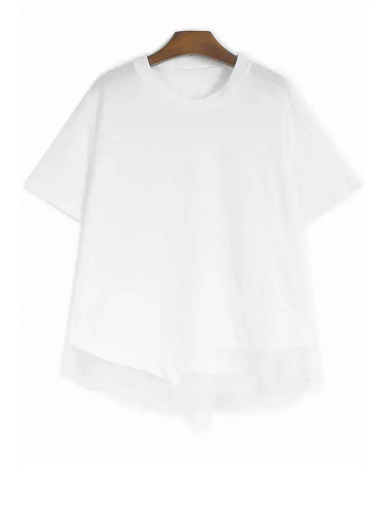 เสื้อยืดผู้หญิงสีดำตาข่ายตัดต่ - Vintage Fashion Build บทวิจารณ์และราคา