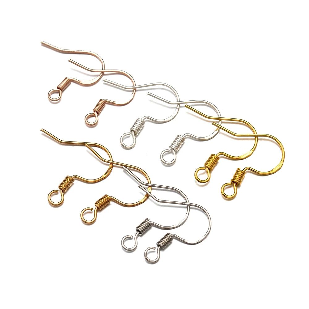 50pcs 925 Silver Plated Brass Earring Hooks for DIY Hypoallergenic Dangle EarJewelry Making Findings Supplies No Fade