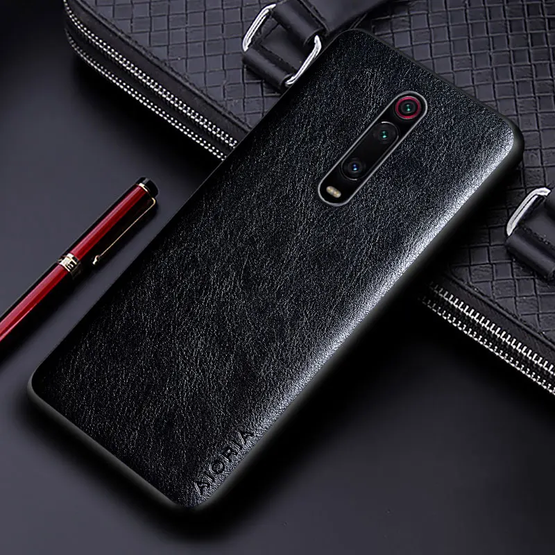 Custodia in pelle PU di lusso per Xiaomi Mi 9T 12T 11T 10T Pro Lite Business cover in tinta unita con design morbido TPU e PC rigido funda