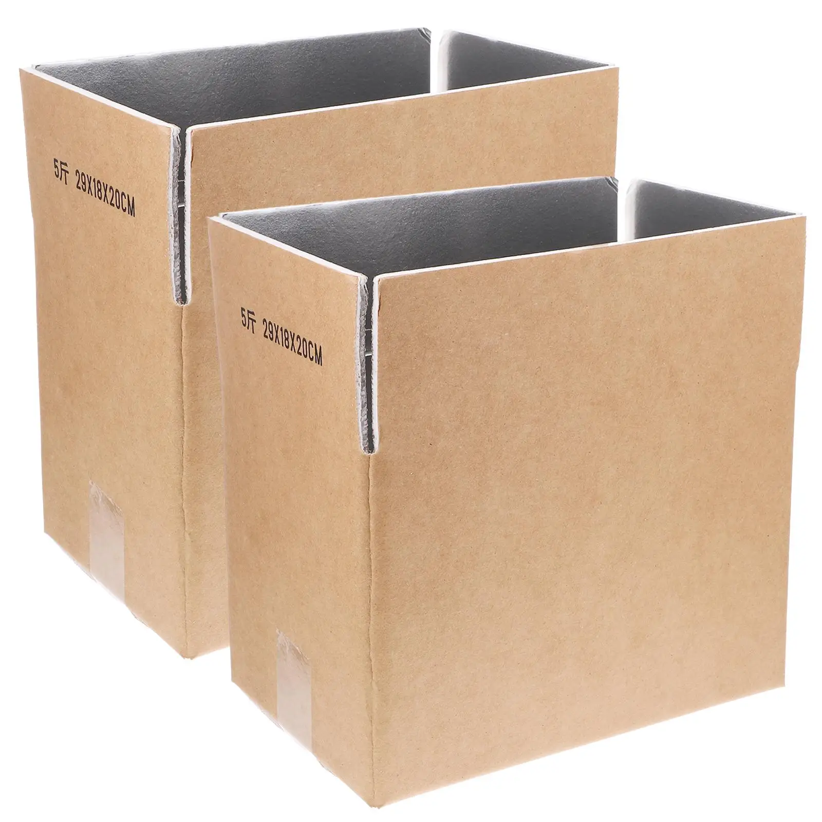 2 Pcs Insulated Shipping Containers Aluminum Foil Lined Cold Food Boxes Reusable Cooler Thermal Carton Seafood Transport