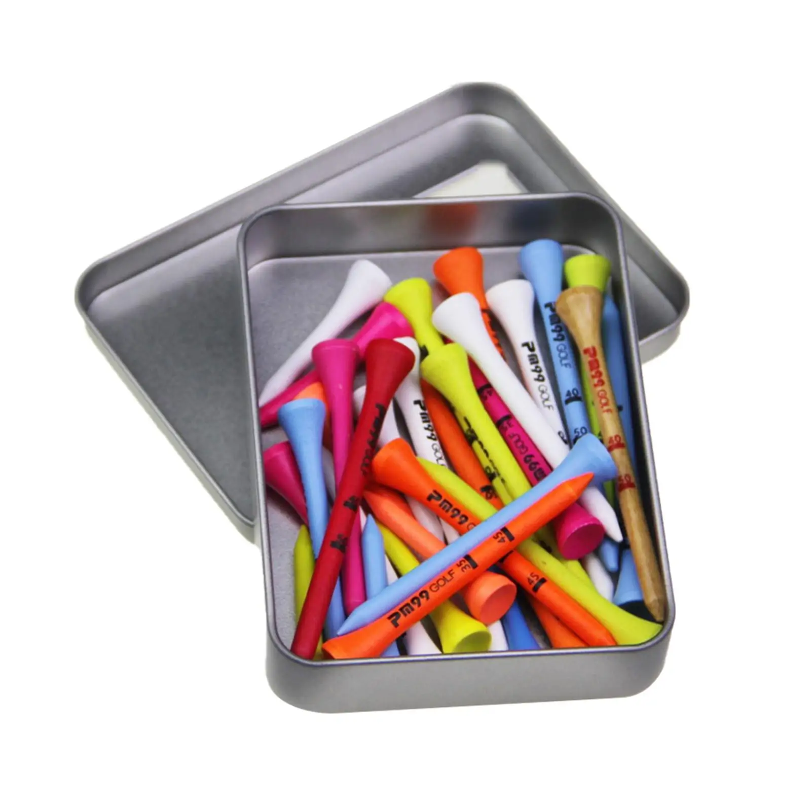 30x Professional Wood Golf Tees Golf Multicolor Reusable