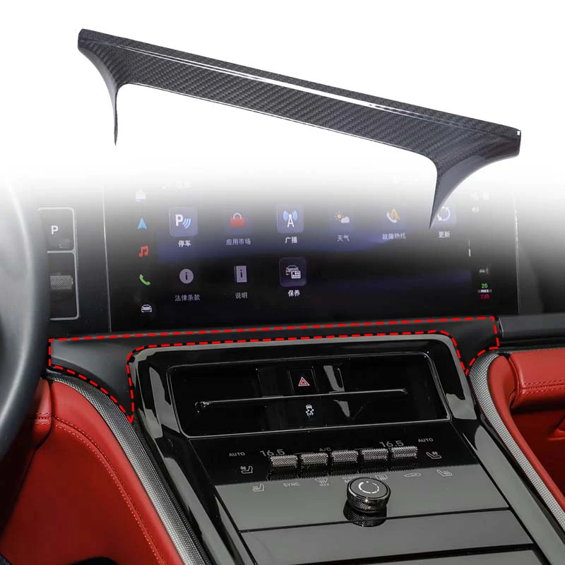 

For Porsche Panamera 2024-2026 Real Carbon Fiber Car Center Console Air Outlet Frame Cover Trim Sticker Accessories