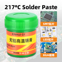 Lead-free Silver-containing Solder Paste, BGA soldering Sn96.5Ag3.0Cu0.5 Solder Paste Bottle 50g, Melting Point: 217°C