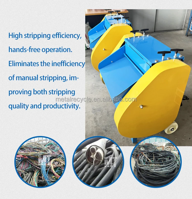 Automatic Waste Cable Stripping Machine Motorized Small Household Copper Wire Stripper Coaxial Cable Stripping Machine New