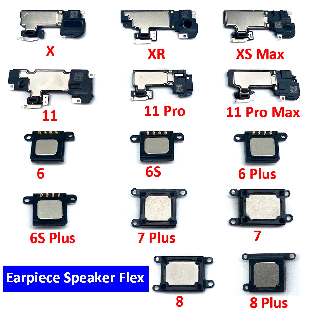 Earpiece top Speaker Sound Receiver headphone ecouteur earphone Flex Cable Replace For IPhone X XR 6 6S 7 8 Plus XS 11 Pro Max