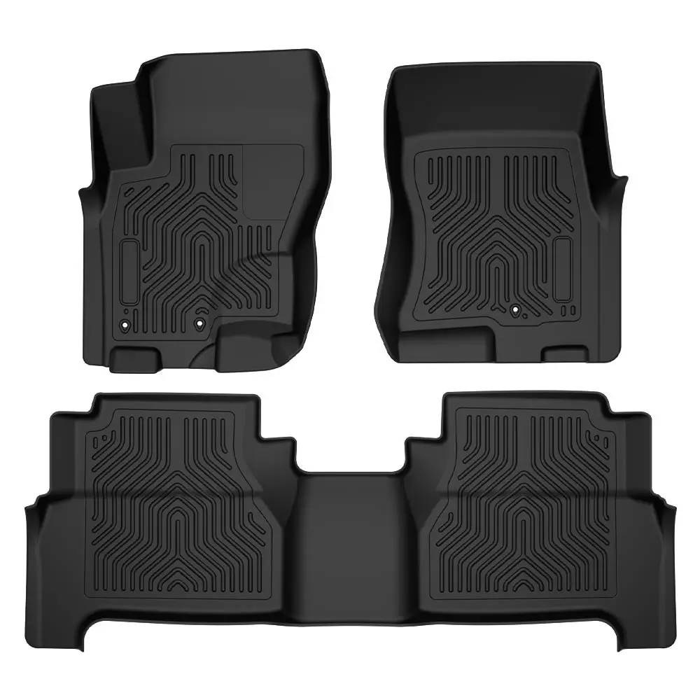 

Floor Mats Fit for Nissan Frontier Crew Cab 2008-2021 TPE Floor Liners All Weather Protection 3 Piece Black Floor Cargo Liners