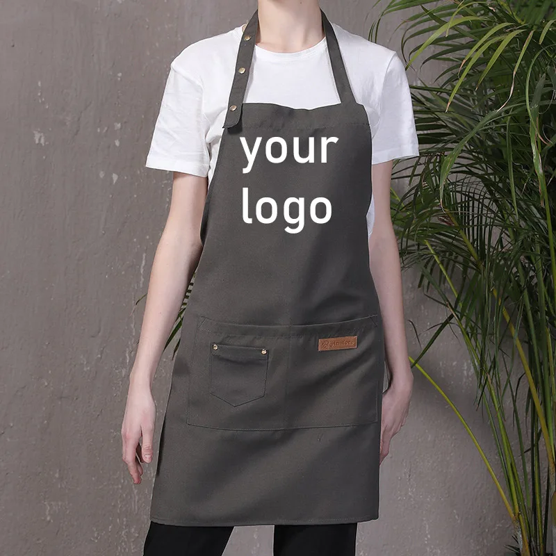 Custom barber apron printed logo picture