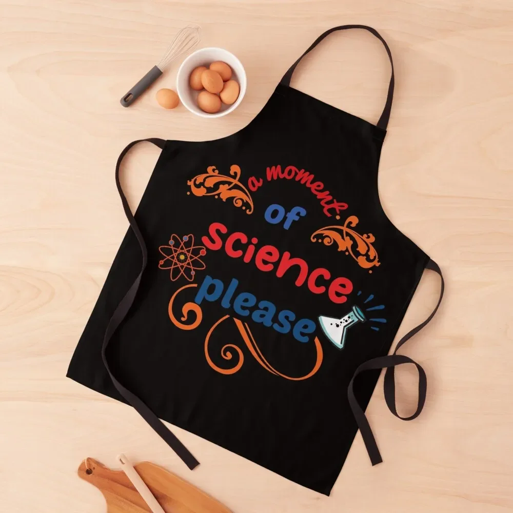 A moment of science please with beautiful embellishments Apron Kitchen Household Items Chef Uniform Woman kitchen girl Apron