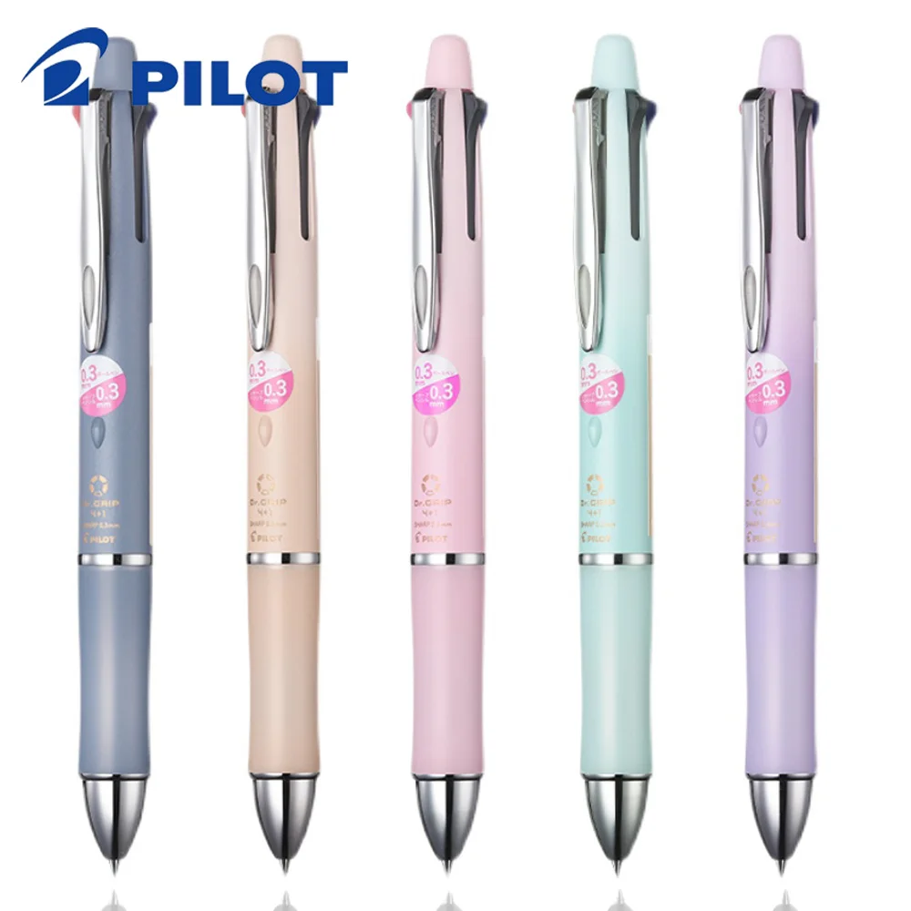 

PILOT Dr. Grip 4 + 1 многофункциональная ручка 0,3 мм 4 цвета шариковая ручка модульный стилус 0,5 механический карандаш Stylo канцелярские принадлежности