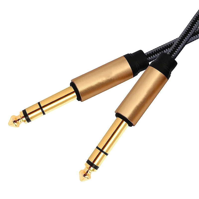 1/4 Inch TRS Instrument Cable 6ft 6.35mm Male Jack Stereo Audio Balanced Line for Electric Guitar Bass Keyboard Mixer Amplifier