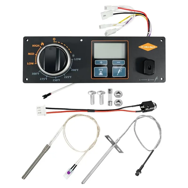 【gran-oferta】kit-de-controlador-digital-para-oklahoma-joe's-	-controlador-de-termostato-digital-con-sonda-rtd-e-ignitor