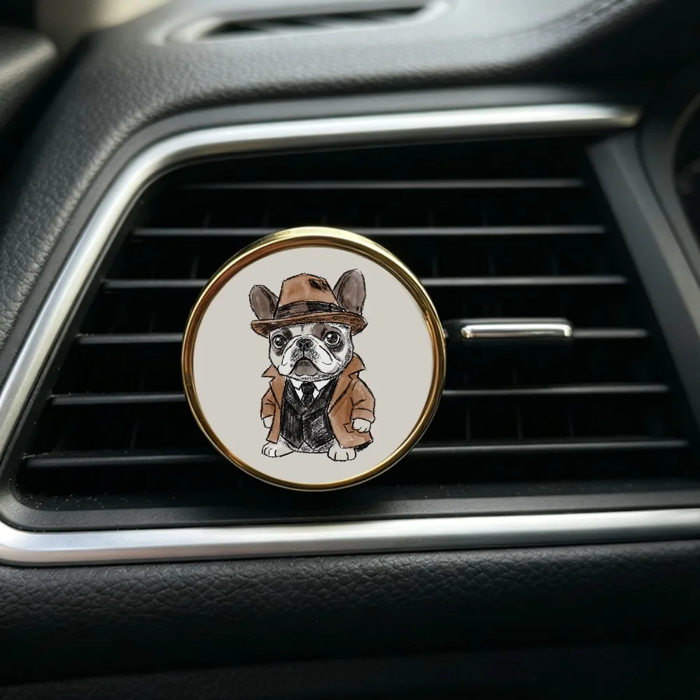 2026 New Car Air Vent Clip Scent Free Funny Cartoon Dog Face Shape Car Interior Decor No Essential Oil Nice Creative Gift