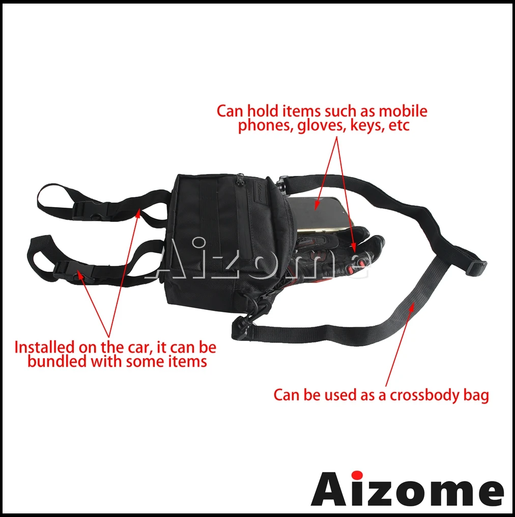 Handlebar Bag Motorcycle Handlebar Tool Bags Sissy Bar Bag Front Fork Storage Bags For Harley Touring Honda Yamaha Suzuki BMW