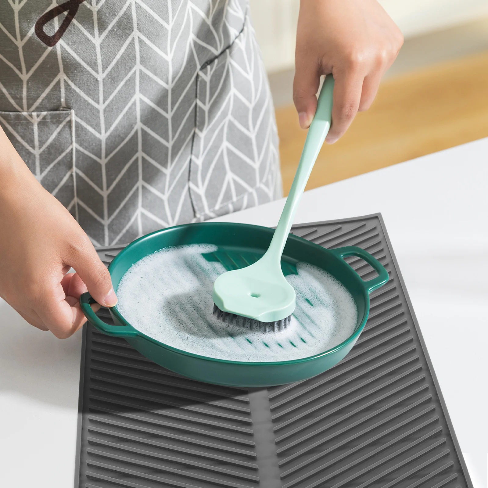 سيليكون حامي عدم الانزلاق بالوعة المطبخ حصيرة للأطباق الأواني الزجاجية استنزاف كونترتوب حماية وسادة ناعمة دائم بالوعة حصيرة