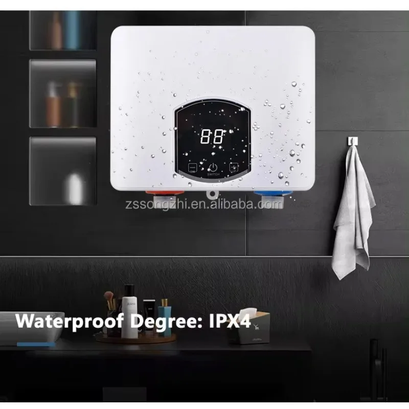Electric Tankless Water Heater 5500w House Wall Low Price Bathroom Geyser Portable for Bathroom Scaldabagno Istantaneo