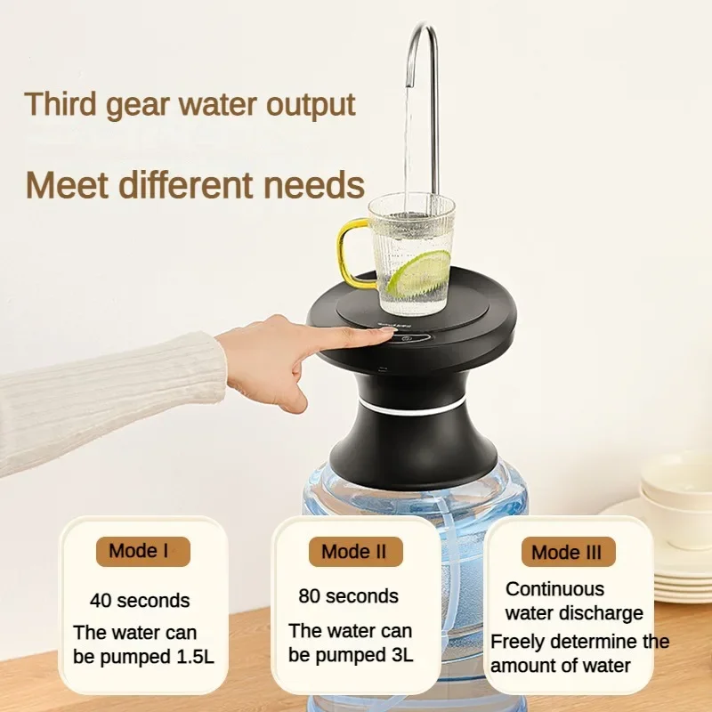 Desktop Water Bottle Dispenser Automatic Smart Electric Water Dispensers Universal Bottles USB Charging 1500mAh