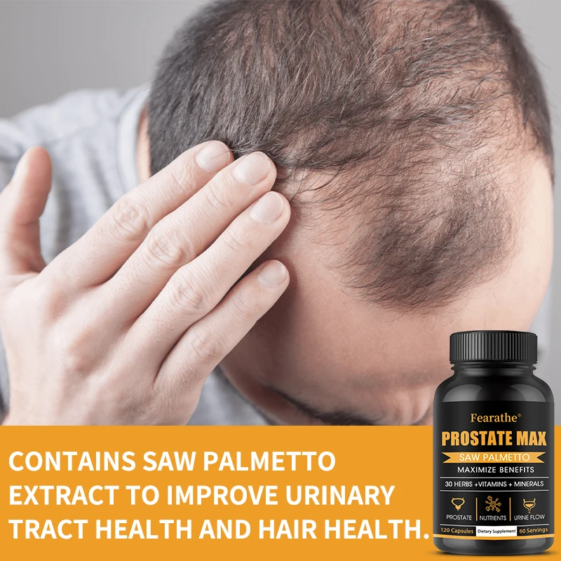 Saw Palmetto Prostate Supplement - 30 Plant Extracts, Vitamins & Minerals for Men\'s Prostate Health, Urination & Hair Growth