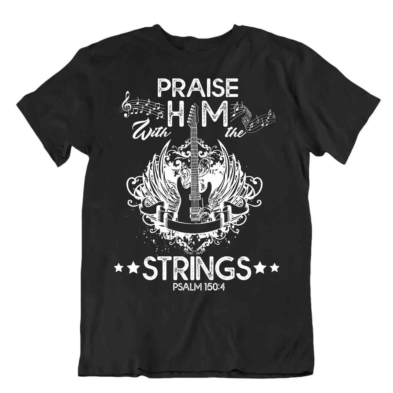 Praise Him With Music T Shirt Music Art T-Shirt Cool Design Tee