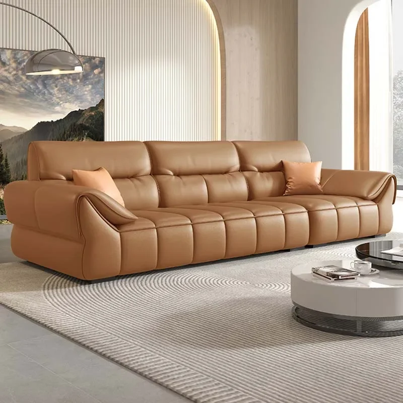 

Кожаные диваны для гостиной в минималистичном скандинавском современном стиле, угловой диван, роскошный секционный диван, мебель для дома