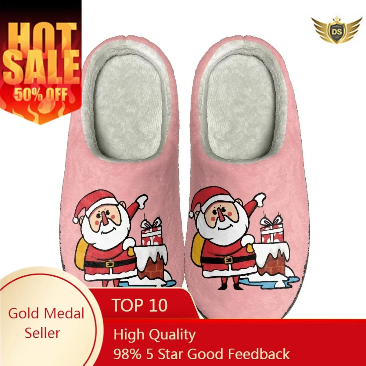 Dropshipping Winter Cotton Slippers Non-Slip Floor Indoor Women's Slides Casual Comfortable Men Bedroom Slippers Christmas Gifts