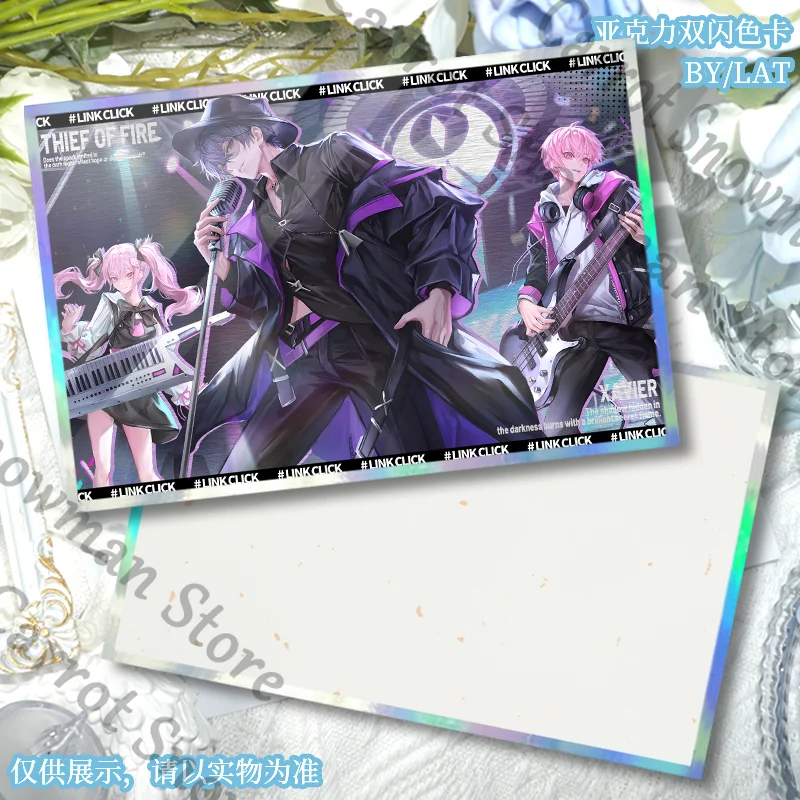 Link Klik Ader Liu Xiao Xia Fei Dubbele Flash Acryl Gekleurd Papier Cadeau Cosplay Cartoon Zilveren Ui Versieren