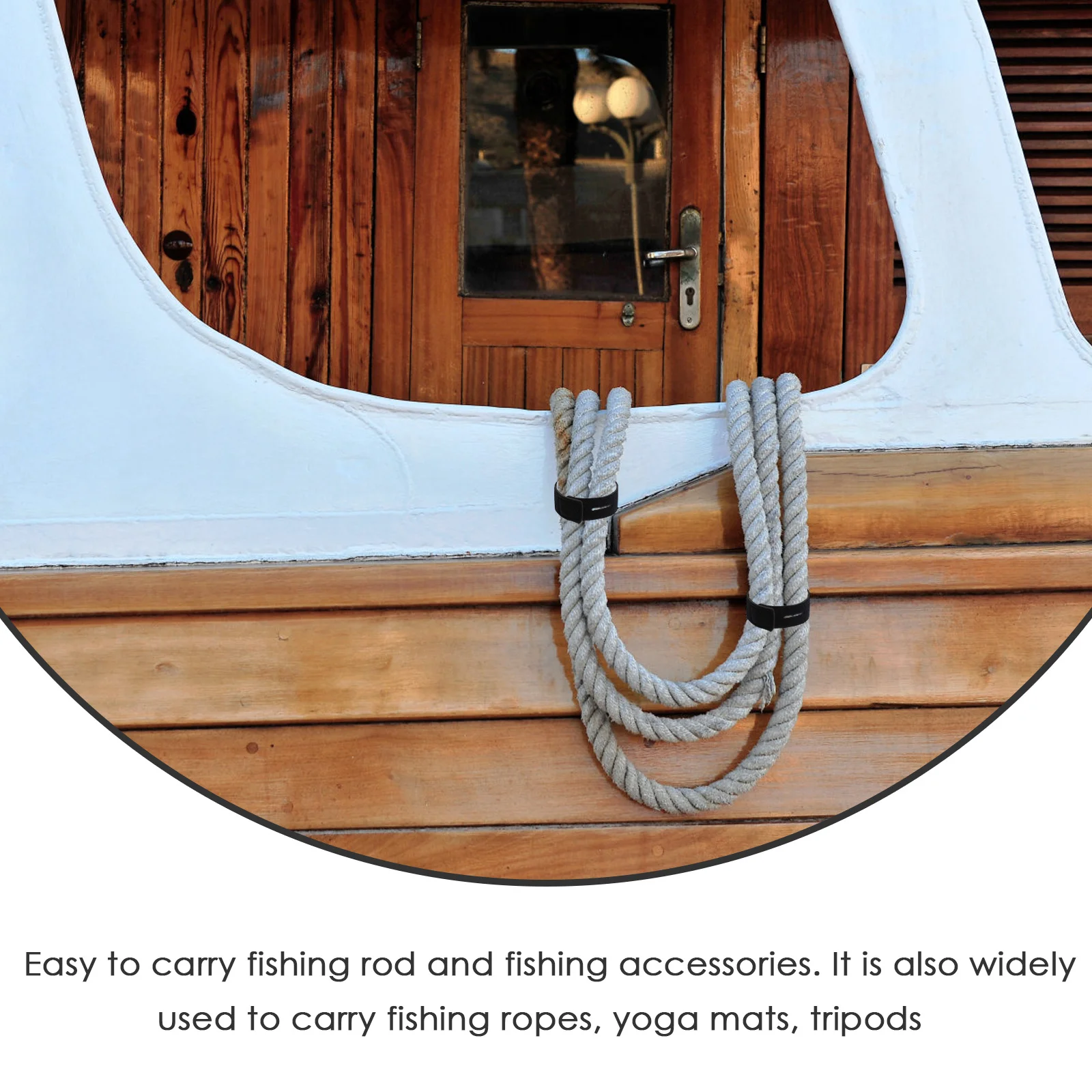 

4Pcs Fishing Rod Strap Adjustable Elastic Rod Carrying Strap Portable Fishing Pole Fixing Holder Outdoor Travel