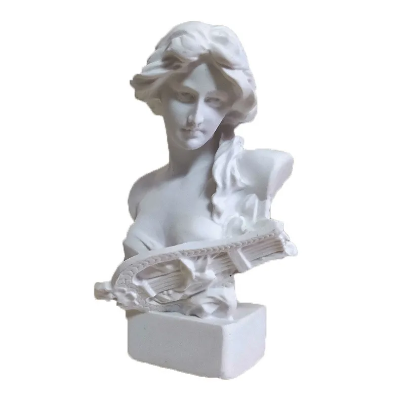 David Venus Athena Sona Goddess Bust Art Sculpture Resin Crafts Decorations For Home Mini Gypsum Statue Arts Material