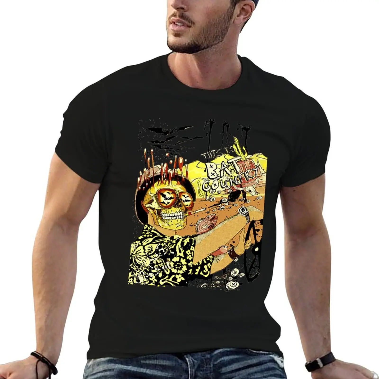 T-shirt basique uni à manches courtes et col rond Mega Man Is T-Shirt
