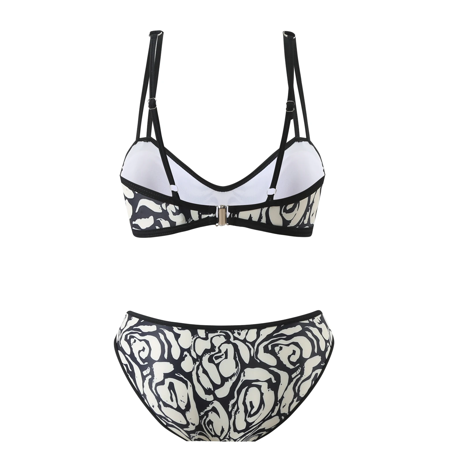 Two-Piece Bikini Sexy Push Up Swimsuit Backless Beach Wear For Women Floral Print Swimwear Set Female Bikinis Summer