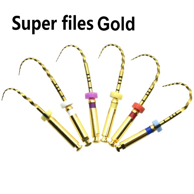 Flydent Dental Endo Rotary Files Golden For Root Canal Preparation Engine Use Niti Gold Files
