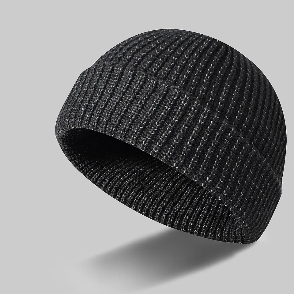 Glow in Dark Noctilucent Reflective Knit Hat Safety Beanies Men Women High Visibility Beanie Neon Winter Knit Caps, image 19
